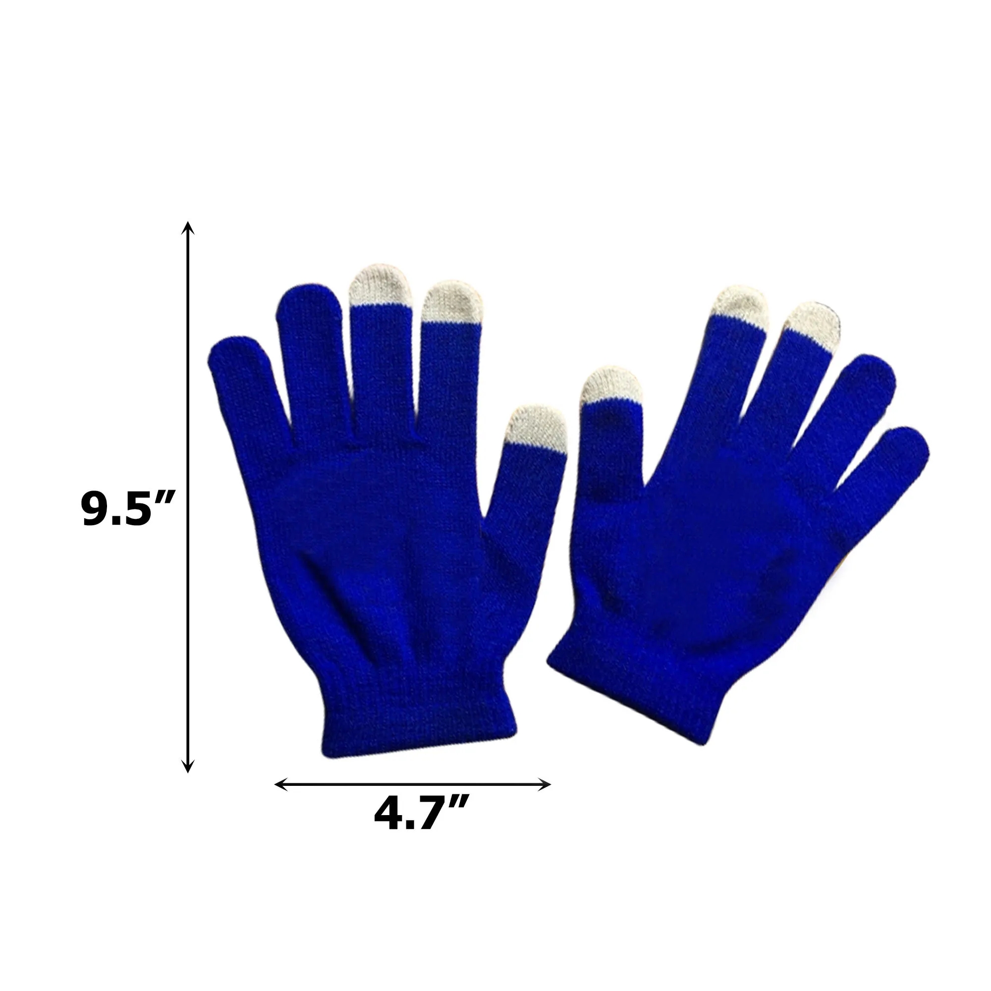 MOQ100 Touchscreen Knitted Full-Finger Inside Fluffy Gloves 2