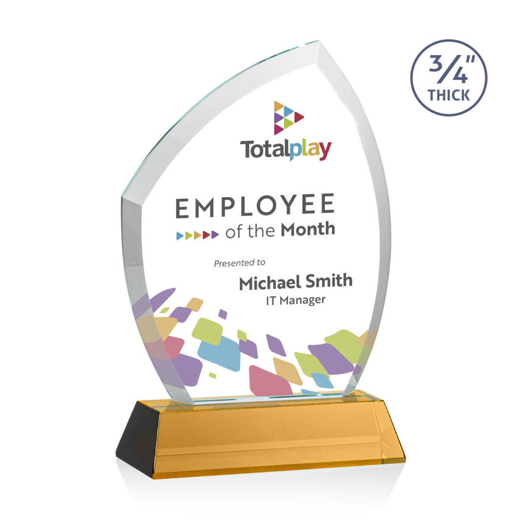 Daltry VividPrint™ Award on Newhaven Base - Amber 3
