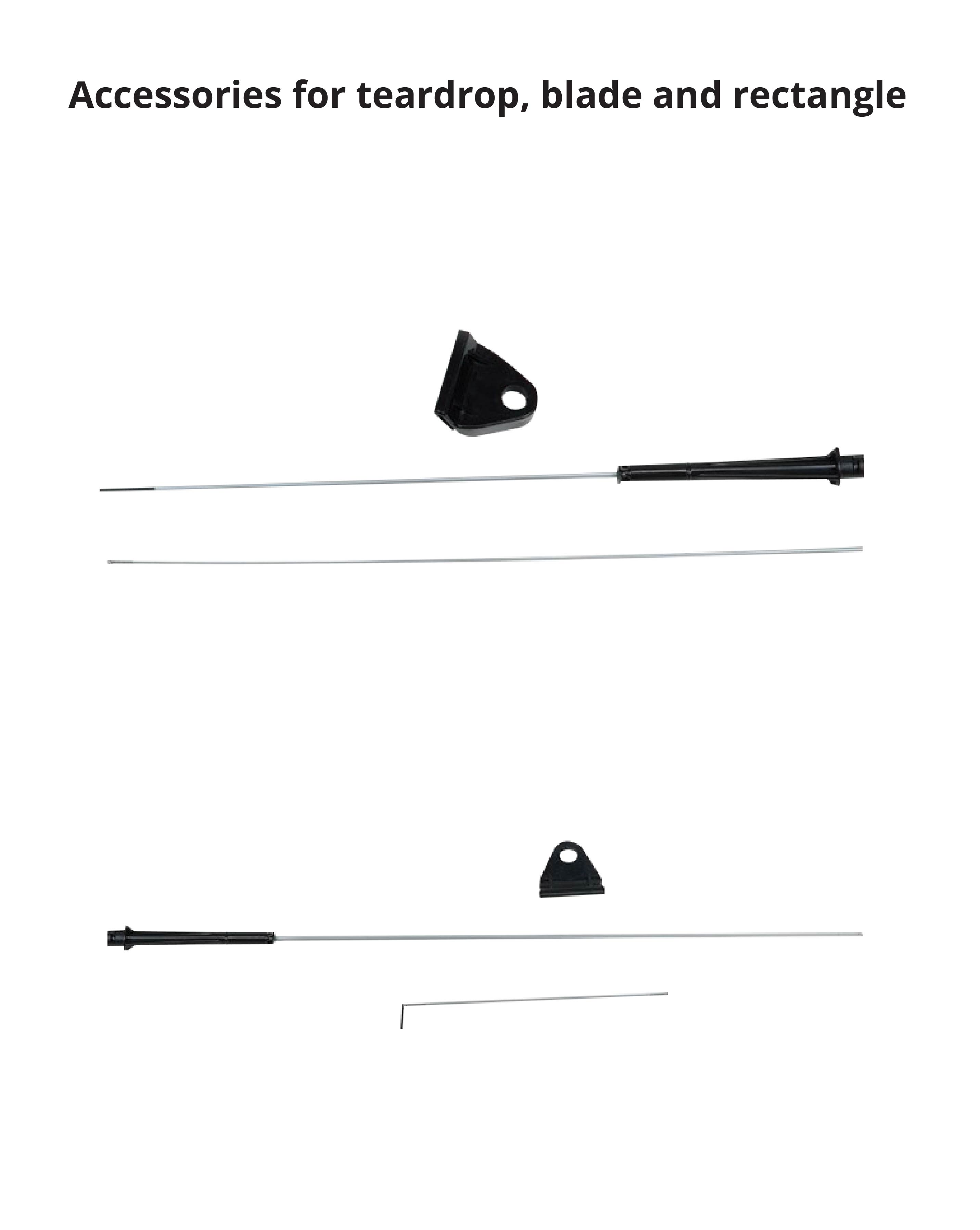 Car Window Teardrop Flag Double Sided (33") 3