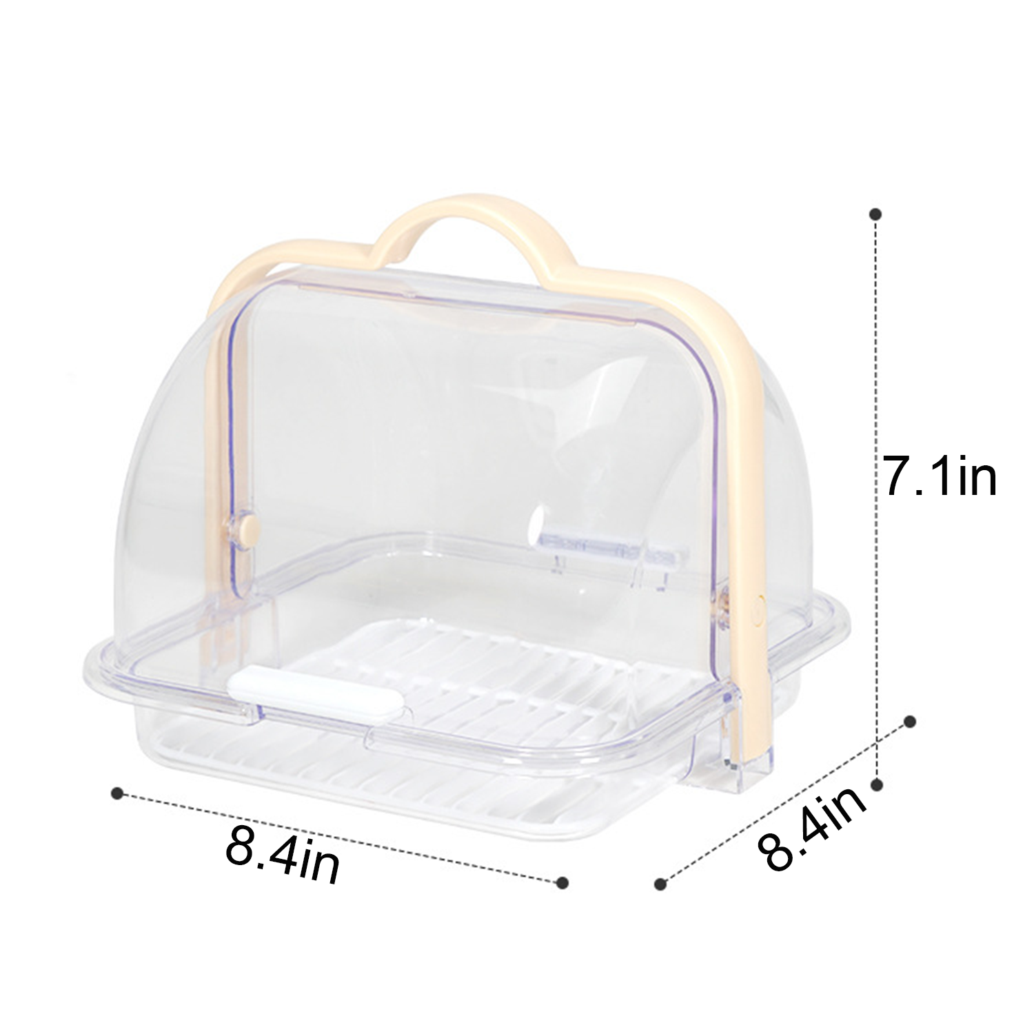 Plastic Baby Bottle Clear Storage Box w/Drain Tray 4