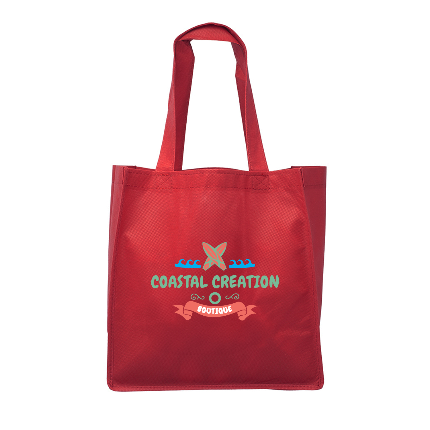 Clipper Non-Woven Grocery Tote Bag (Full Color Imprint) 16