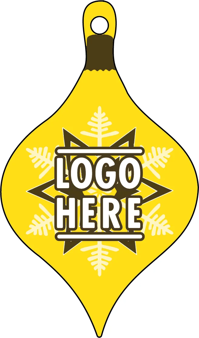 Full Color Acrylic Ornaments - Ornament 1 - Yellow