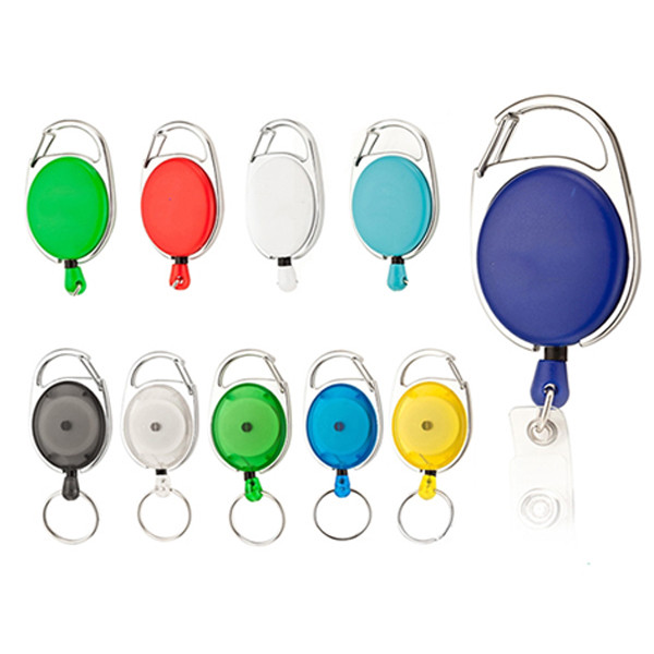 Oval Shape Retractable Badge Holder Without Clip 2