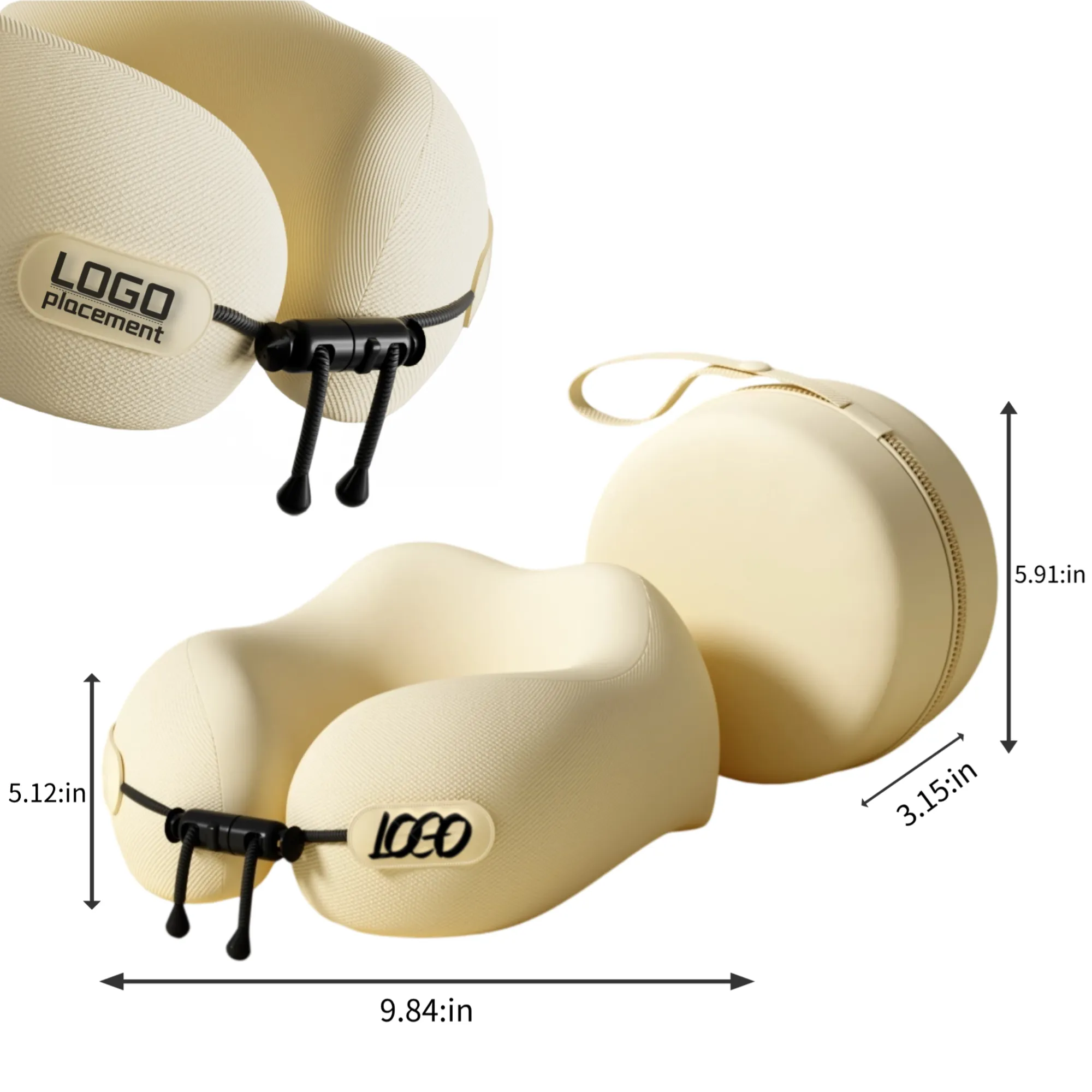 ErgoU(TM) Travel Neck Pillow - Custom Logo Corporate Gift 1