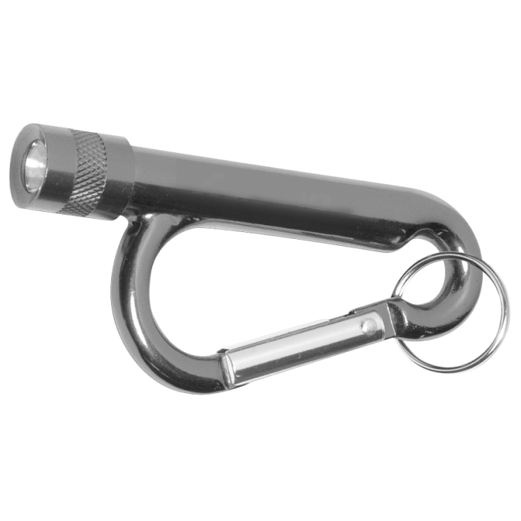 "Chiron Light" Metal Carabiner Flashlight with Split Ring Attachment 7