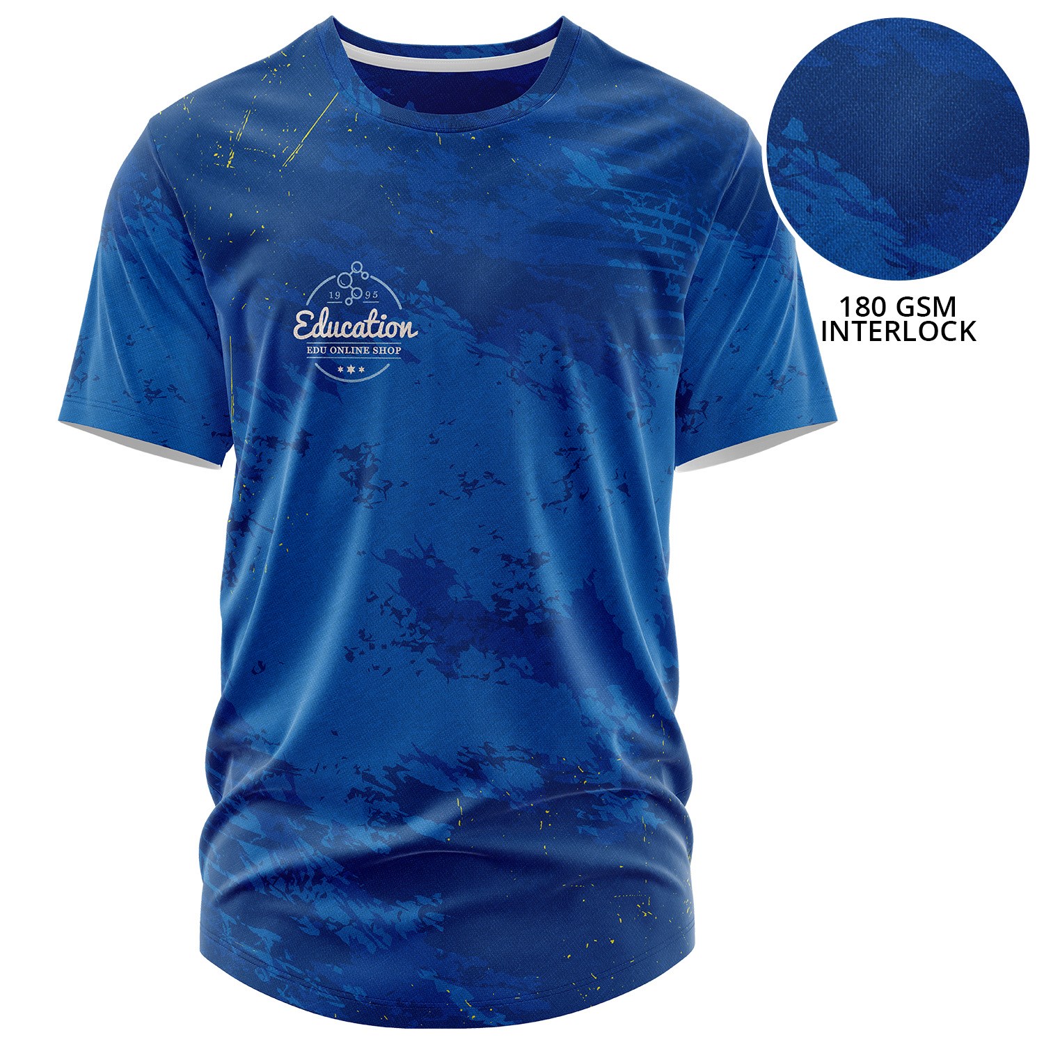 Unisex 180 GSM Poly Interlock Sublimation Short Sleeve T-Shirt 1
