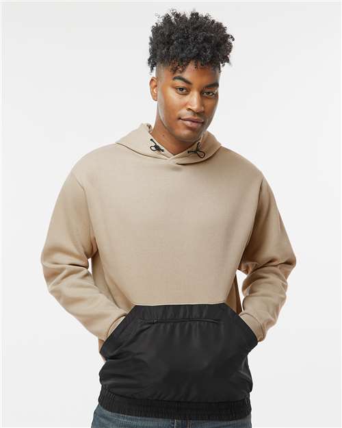 Unisex Mixed Media Hooded Sweatshirt - 23112 22