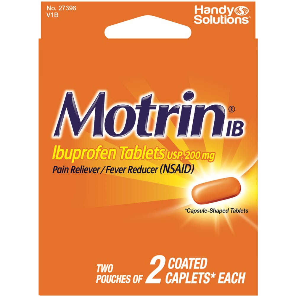 Motrin Ibuprofen Caplets - 4 Pack 200 mg 1