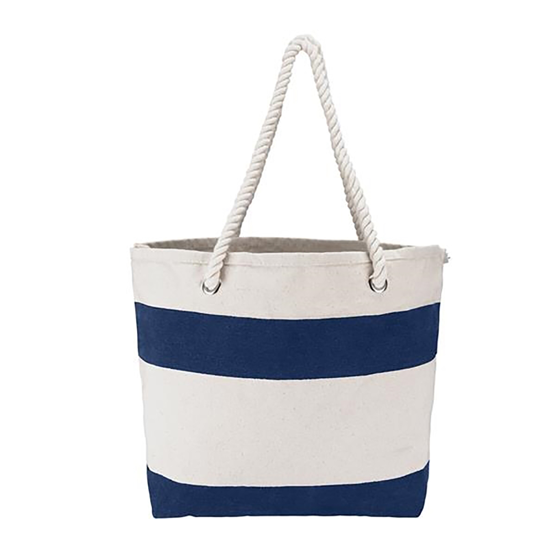 Beach Canvas Tote Bag For Women with Rope Handle, custom tote bag with logo imprint 4