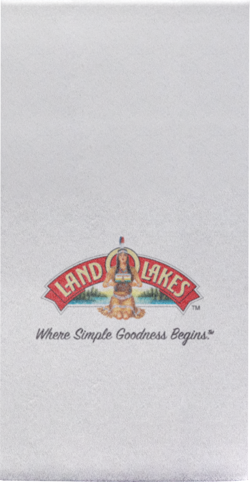 Almost Linen Guest Towel Napkin 1 Ply Heavy Weight 1/6 Fold White Digital Print 2