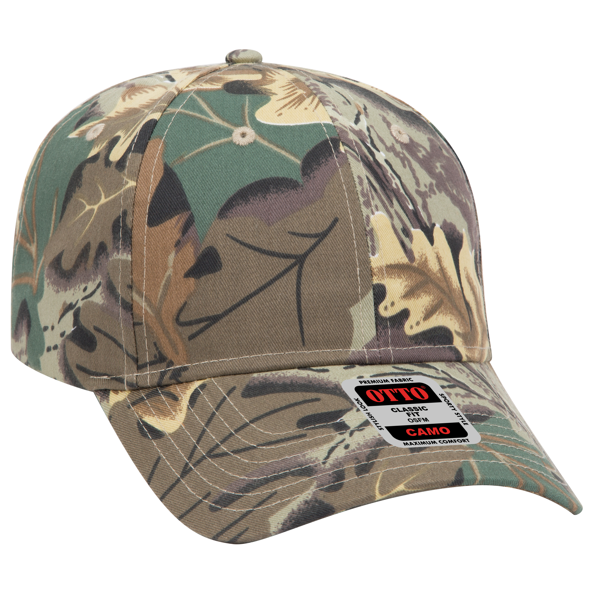 OTTO CAP® Camouflage 6 Panel Low Profile Baseball Cap 29
