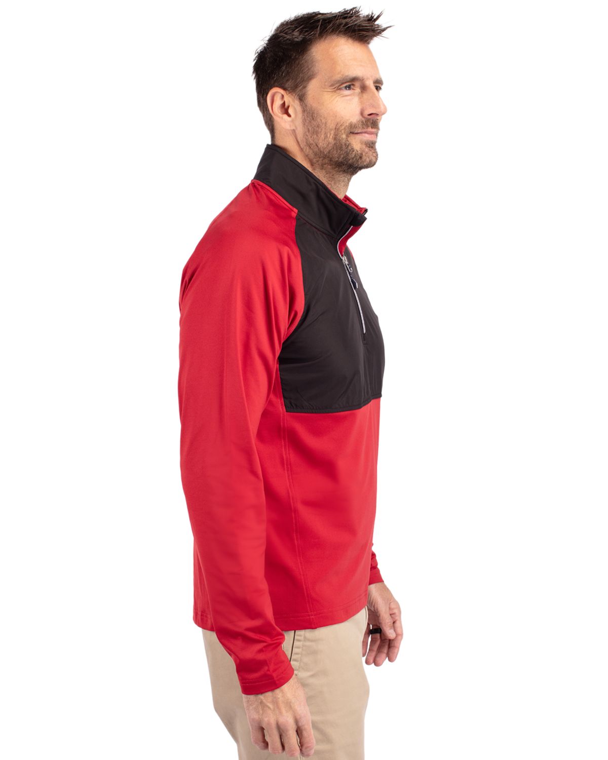 Cutter & Buck Adapt Eco Knit Hybrid Recycled Mens Quarter Zip 82