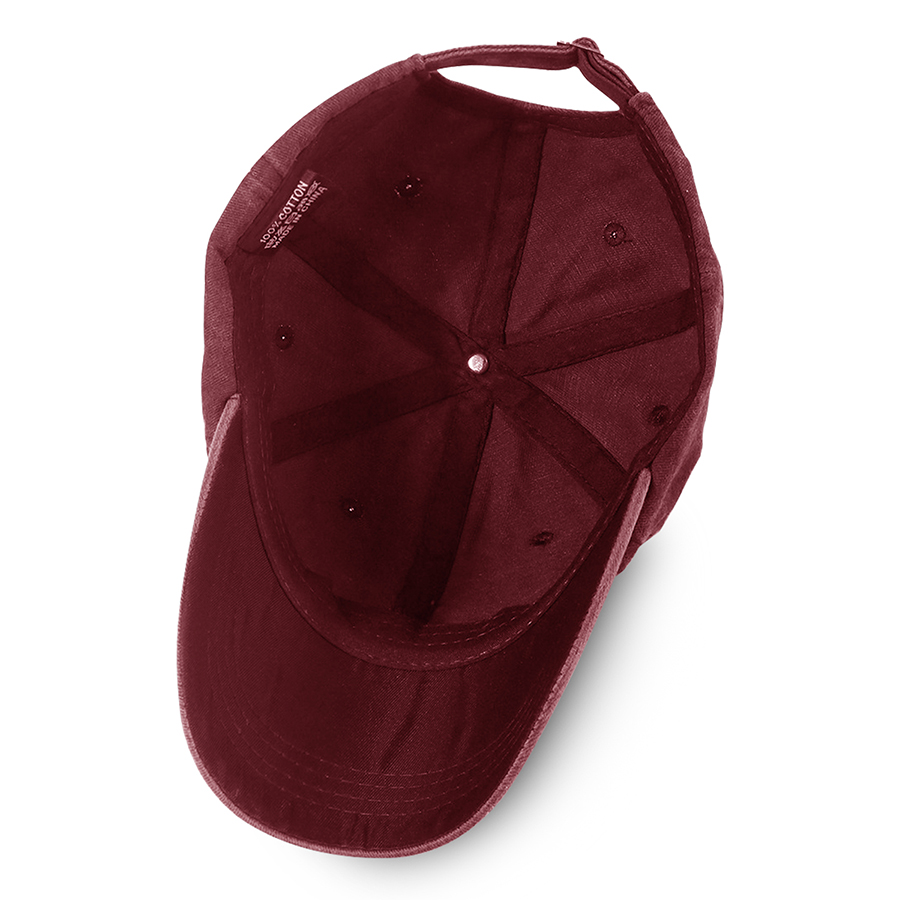 Stock Washed Cotton 6-Panel Baseball Cap w/ D-Ring Metal 5