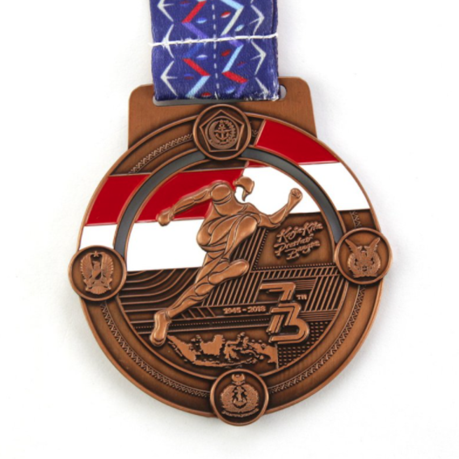 Customized Shiny Copper Plated Solid Iron Medal 2