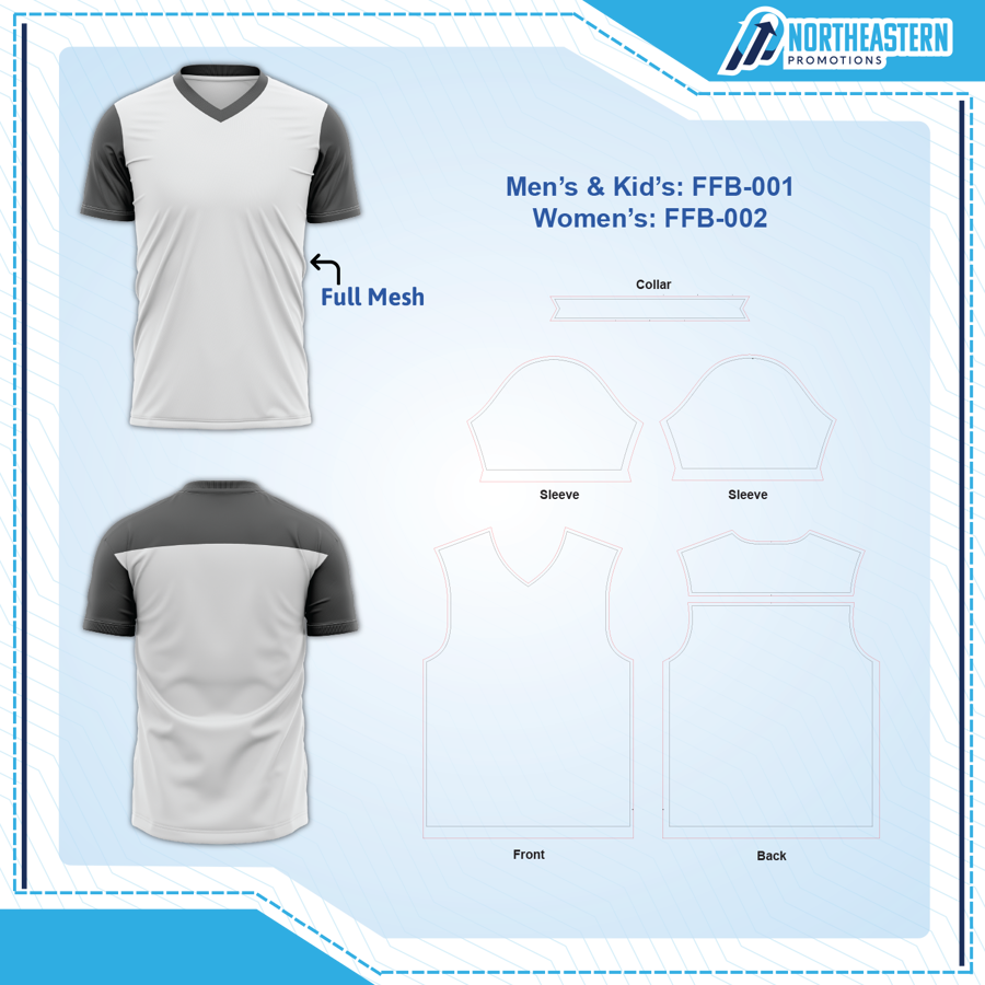 Women's Sublimation Flag Football Jersey - Butterfly Mesh 2