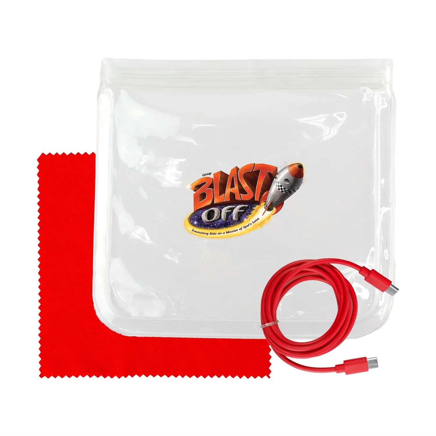 Clear C to C Cable & Cloth Set 16