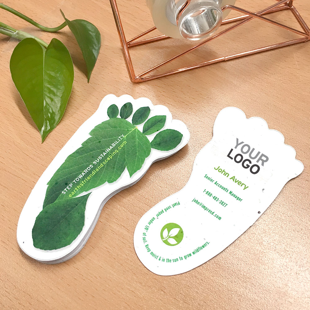 Sustainability Footprint Seed Paper Business Cards 4