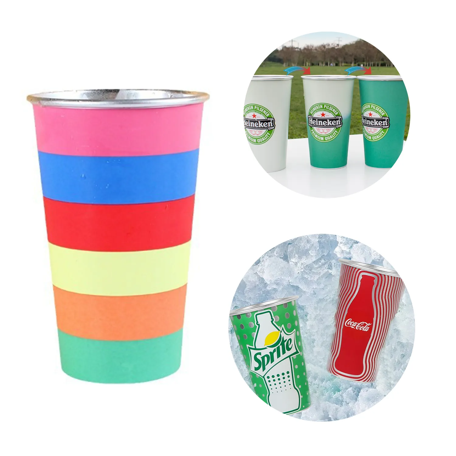15 Oz Single Rolled Aluminum Cup 2