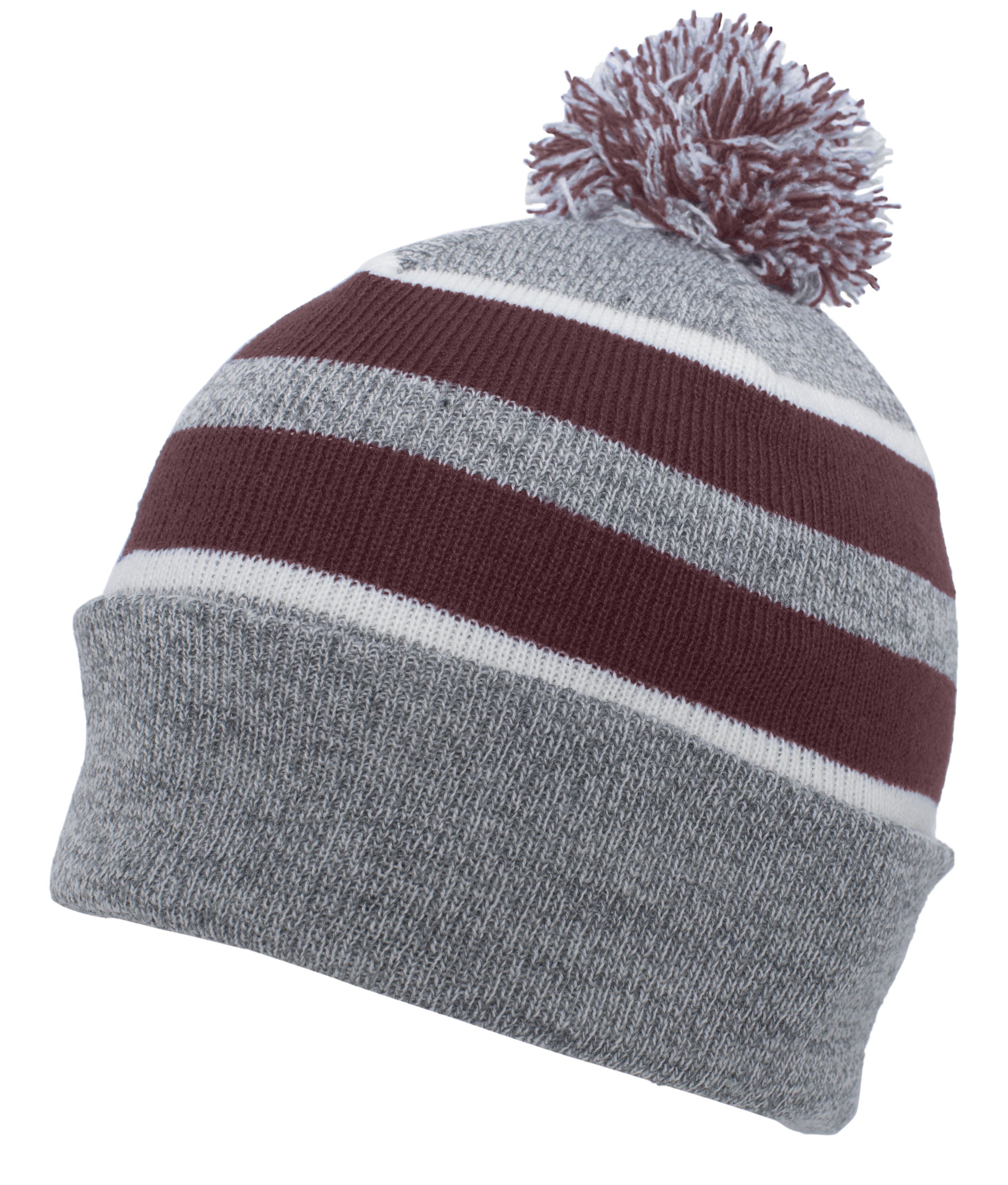 Knit Fold Over Pom-Pom Beanie 8