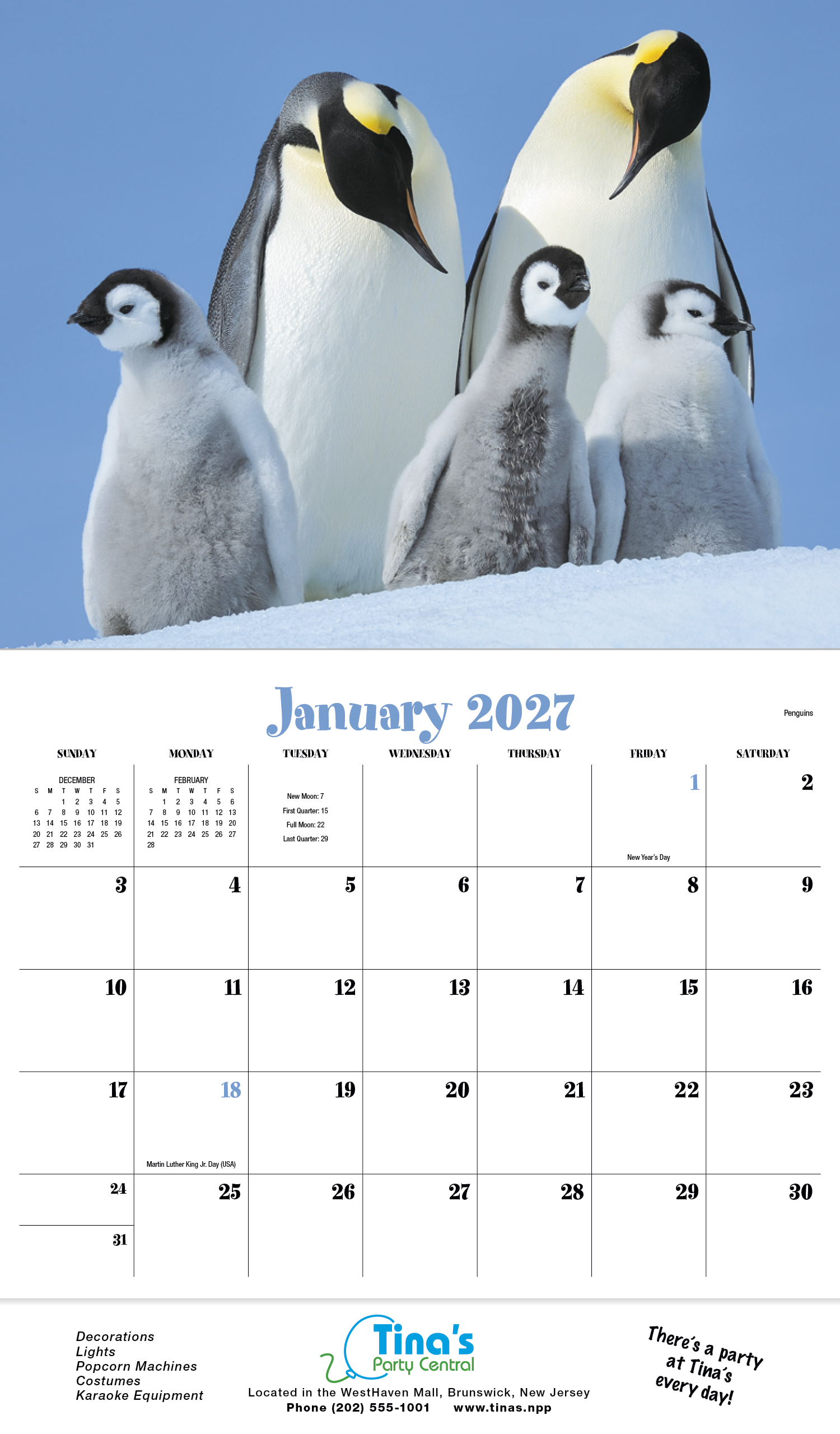 HotLine® Products Animal Babies Appointment Calendar - Stapled 56