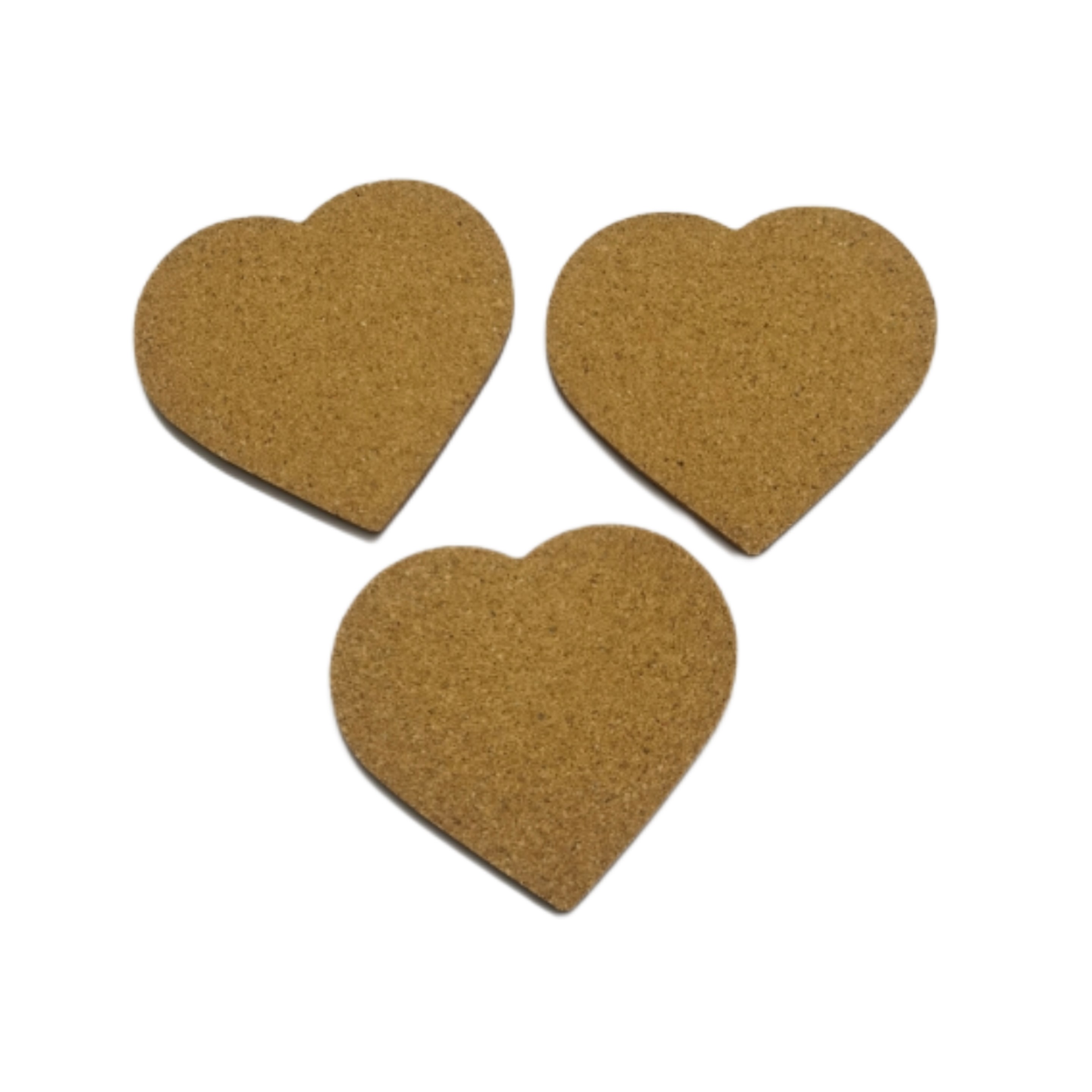 Heart Shape Cork Coaster 1/5" Thick 3