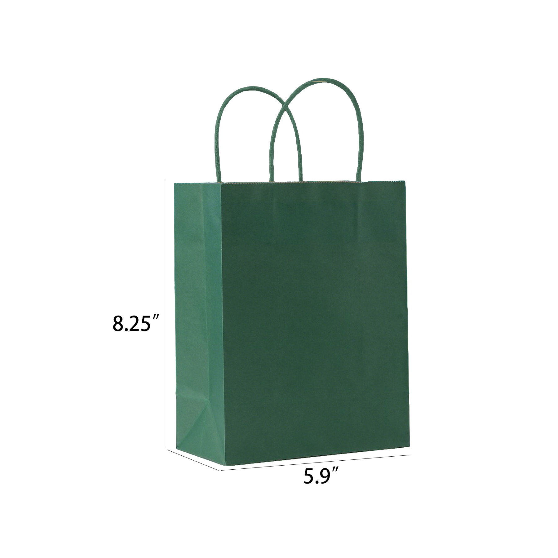 Coloured Retail Shopping/Gift Kraft Paper Tote Bags (5.9'' x 3.15'' x 8.25'') 14