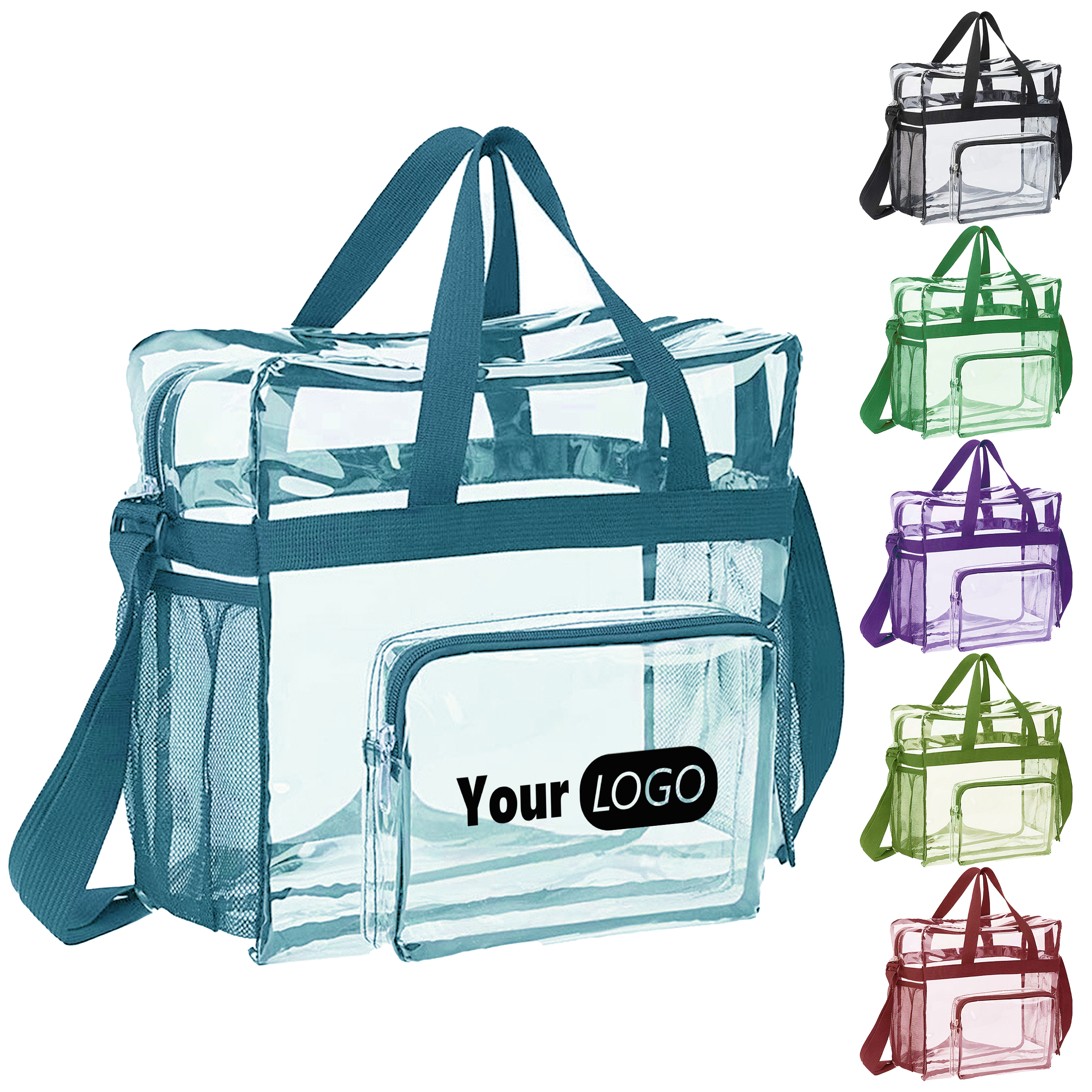 Pvc Clear Shoulder Bag With Reinforced Straps For Easy Access 3