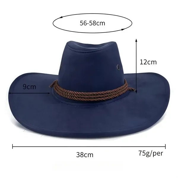 Suede Cowboy Hat - Premium Quality Western Headwear 13