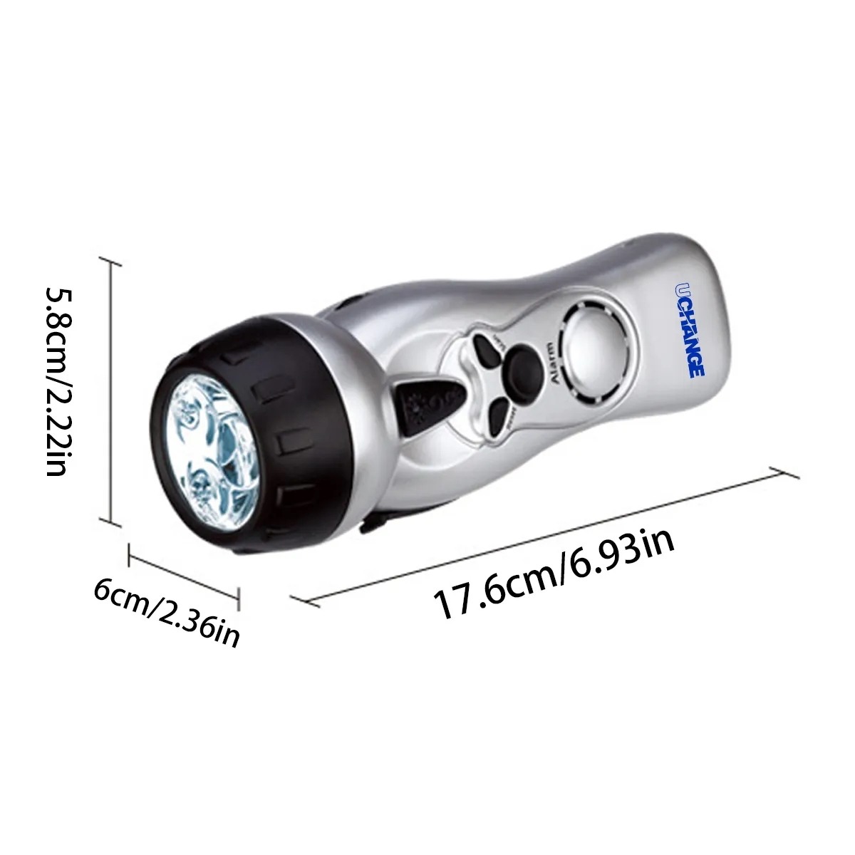 Hand Crank Emergency Radio Flashlight With Siren 6