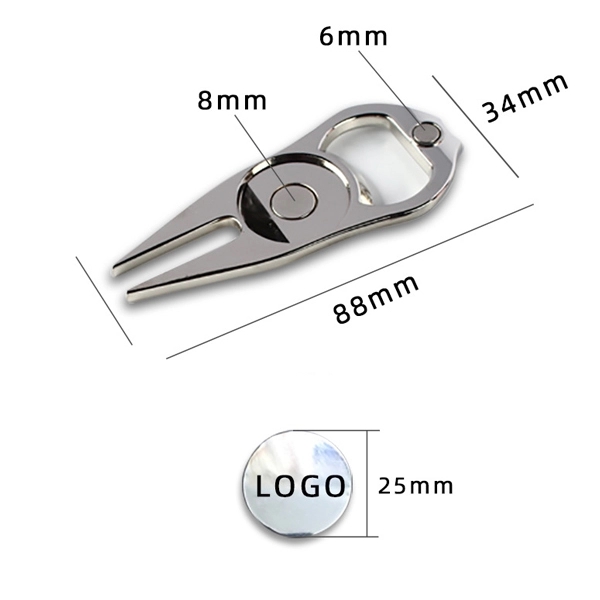 Golf Divot Repair Tool w/ Removable Marker & Bottle Opener 5