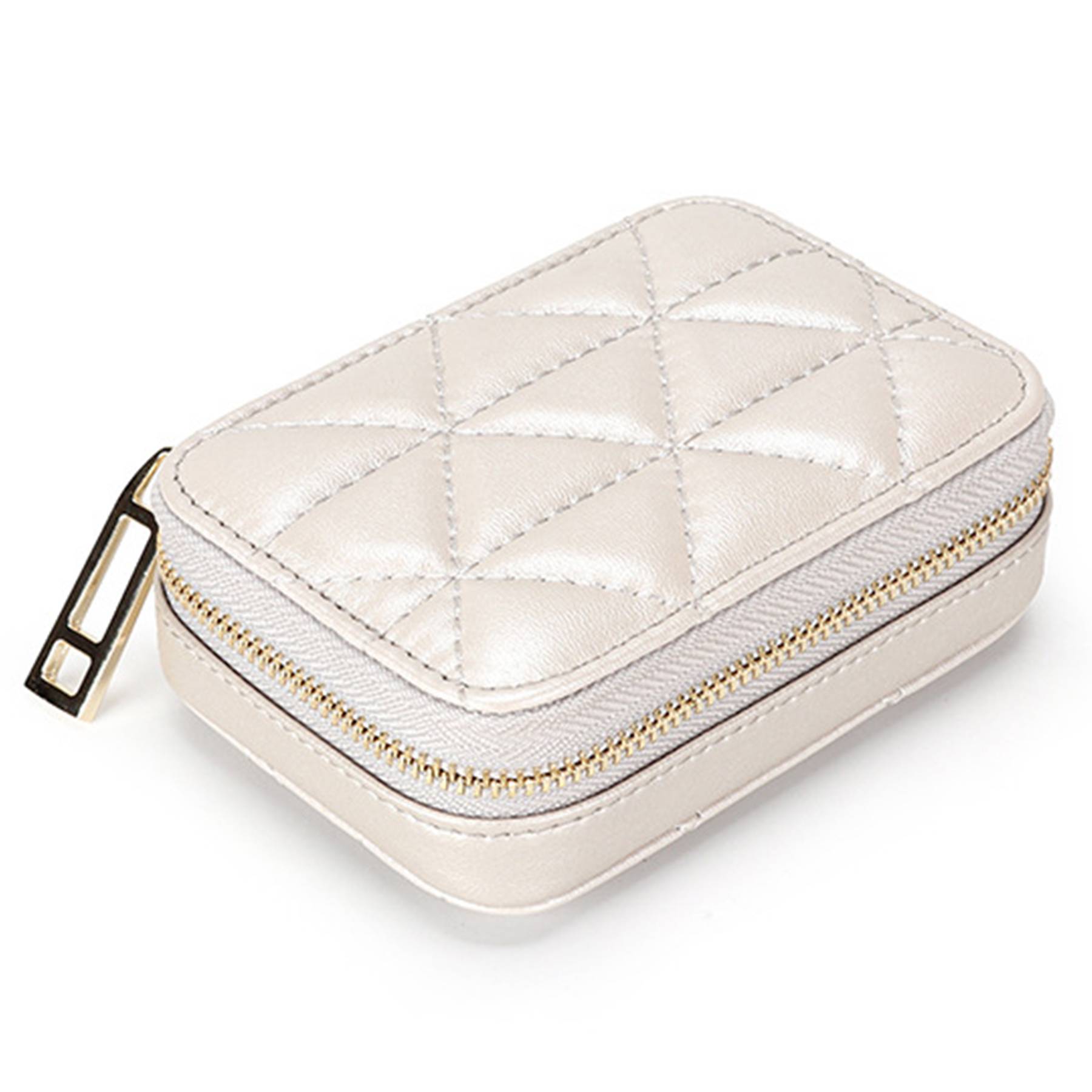 Genuine Leather Makeup Bag With Mirror 5