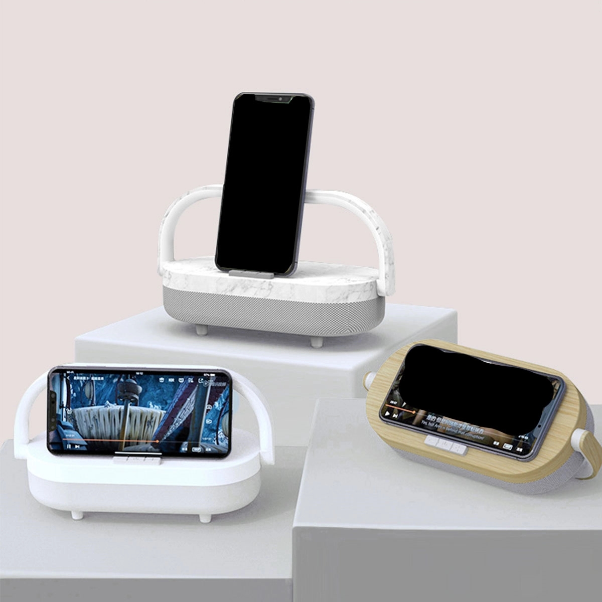 Wireless Charger LED Night Light Music Bedside Lamp 4