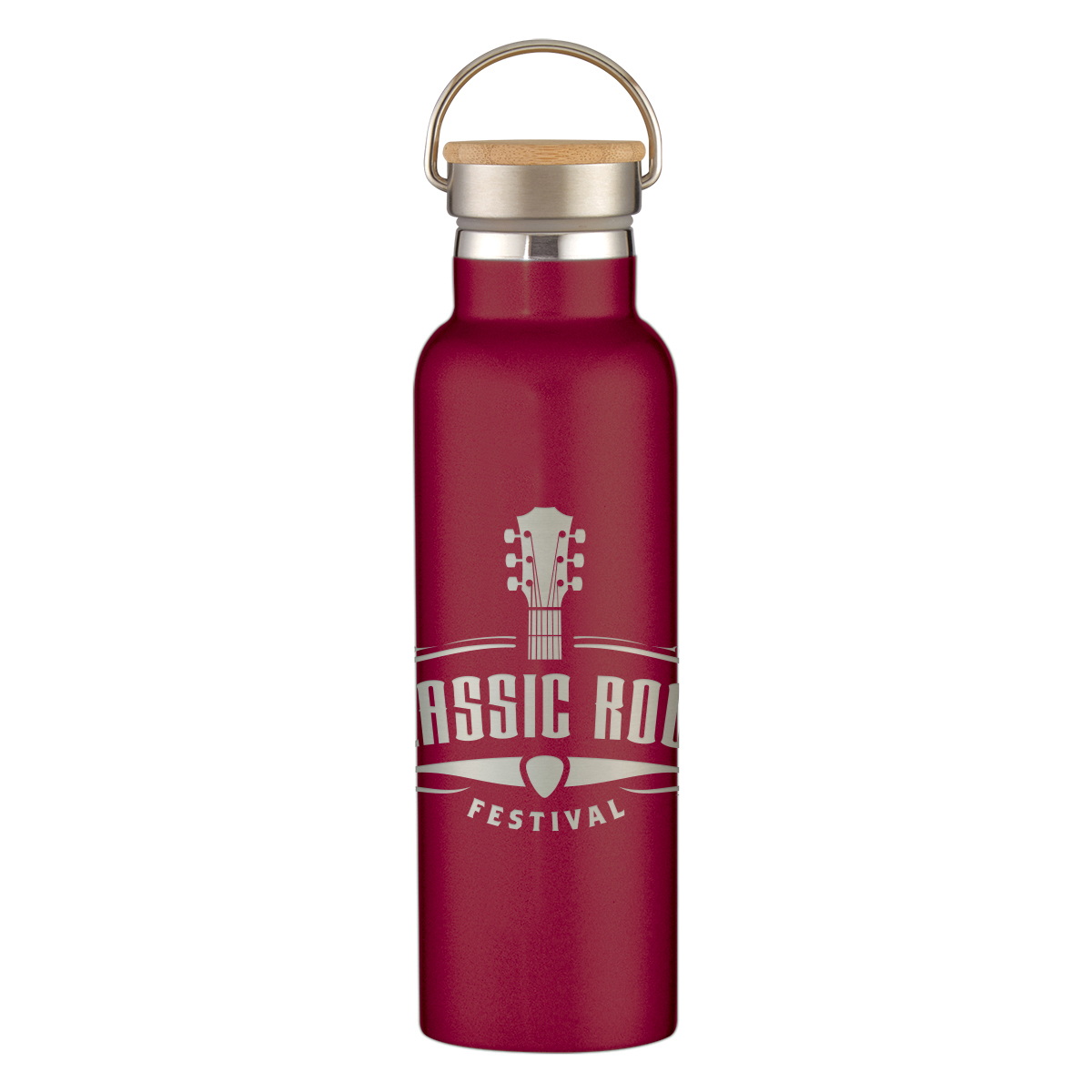21 Oz. Full Laser Tipton Stainless Steel Bottle With Bamboo Lid, custom water bottle with logo imprint 7