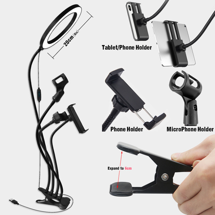 LED ring light holder Live Broadcast Phone Bracket 4