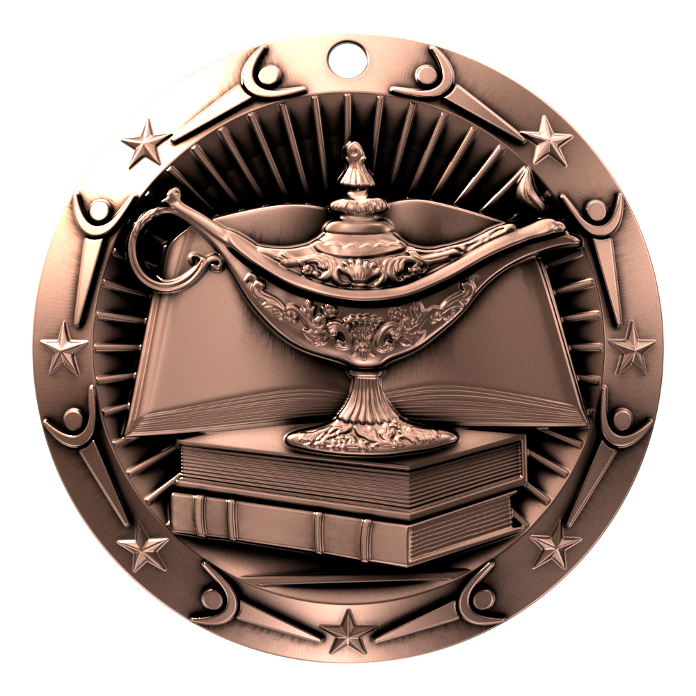 Book & Lamp World Class Medallion (3") 8