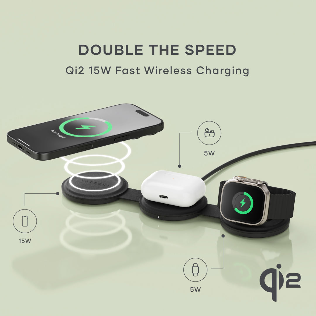 SATECHI® OntheGo™ 3-in-1 Wireless Charger 6