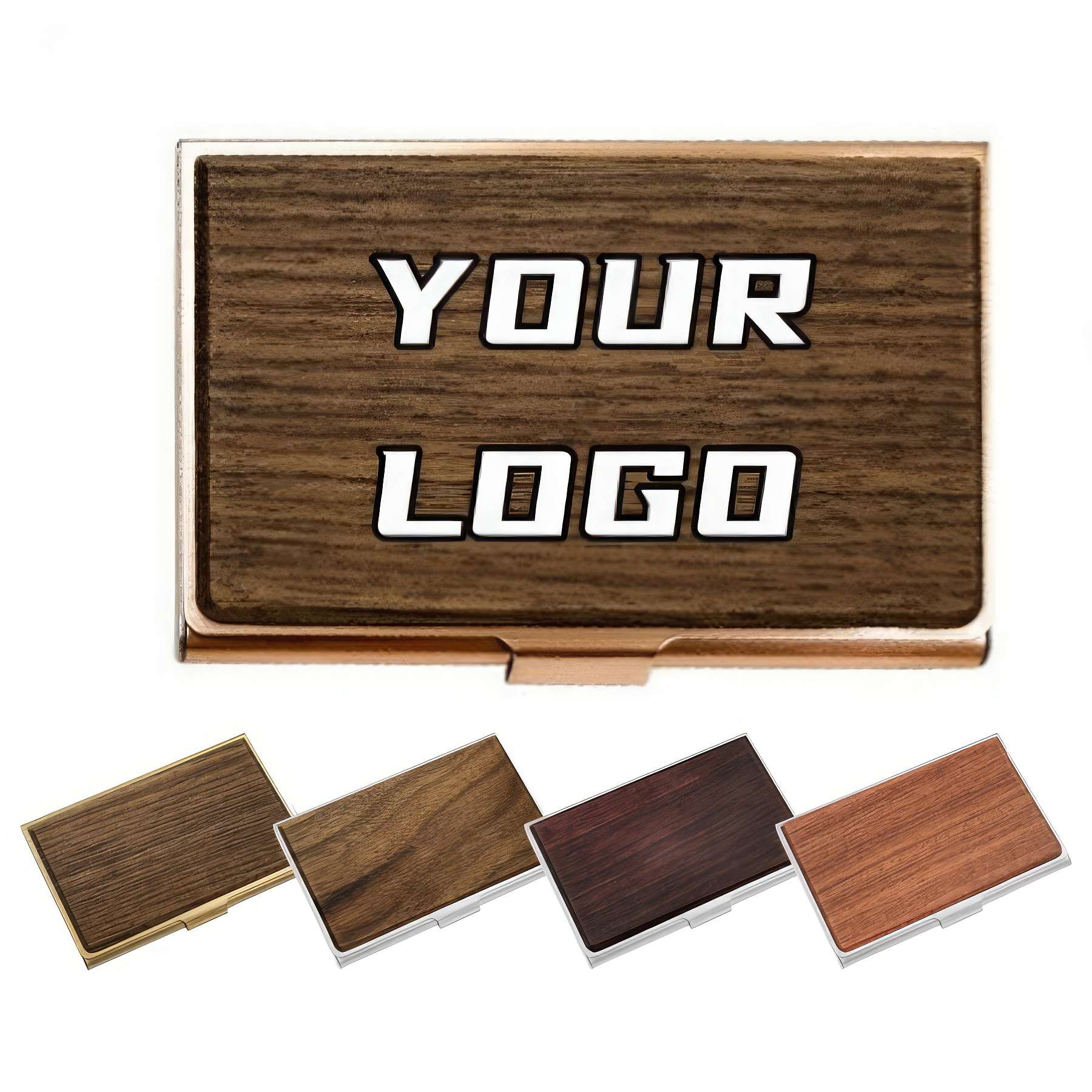 Portable Wooden Business Name Card Case 3
