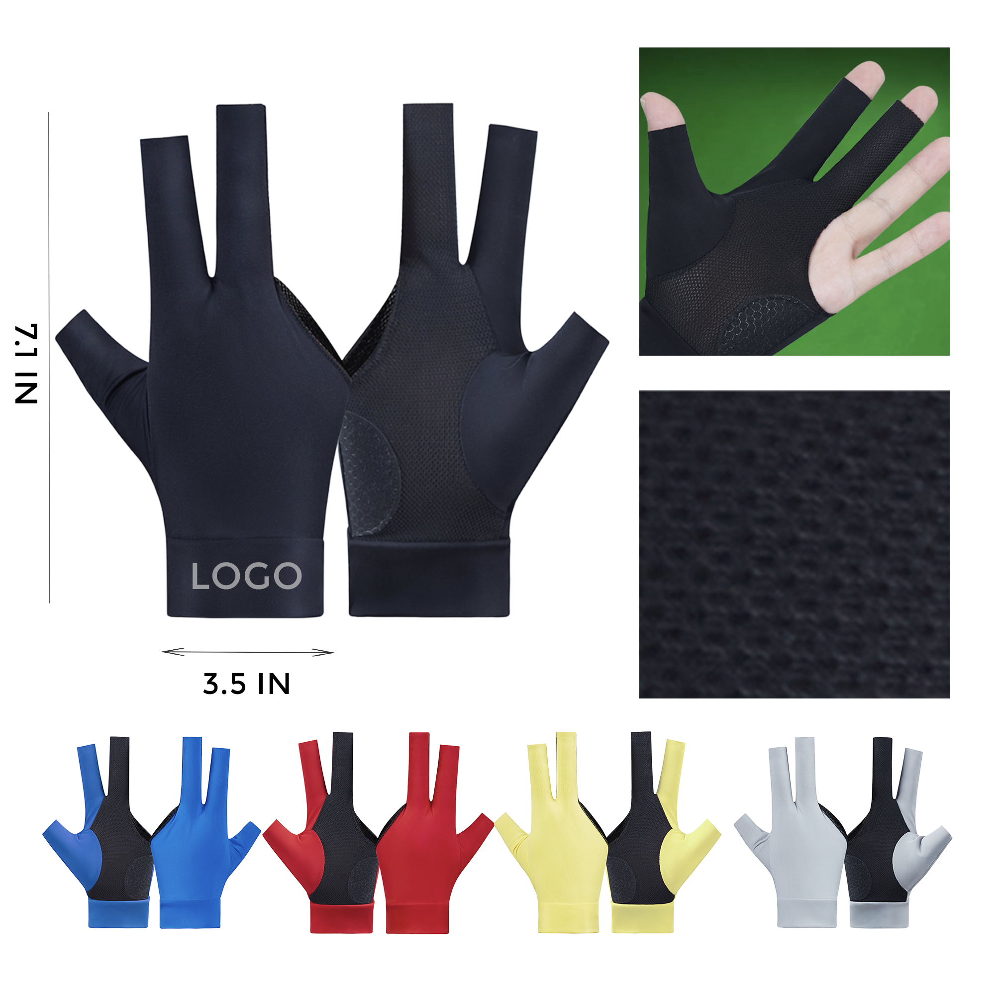 MOQ 10 PCS Durable Billiards Gloves 2