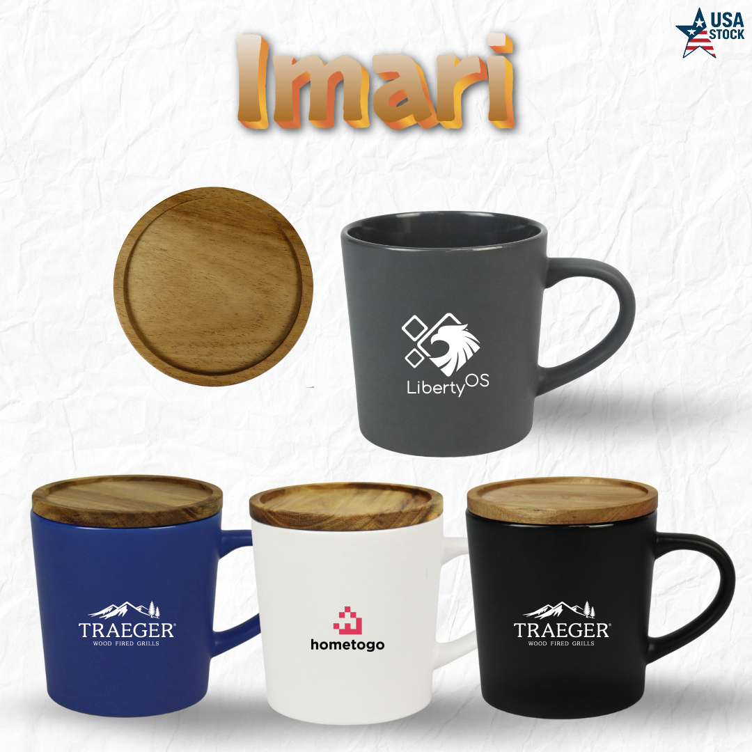 Imari Ceramic Mug with Dual-Function Lid/Coaster 3