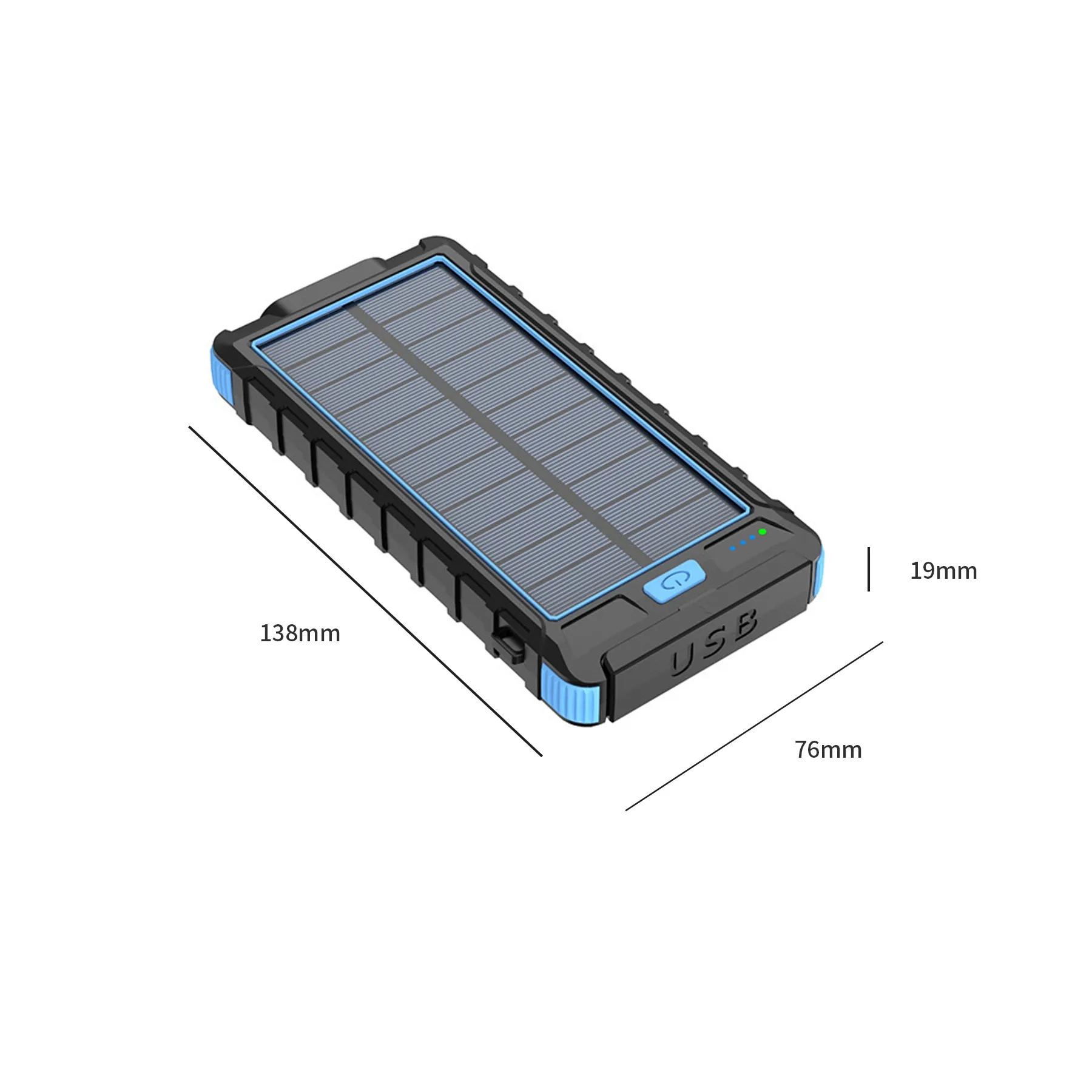 20000Mah Portable Solar Power Bank With Flashlight 3