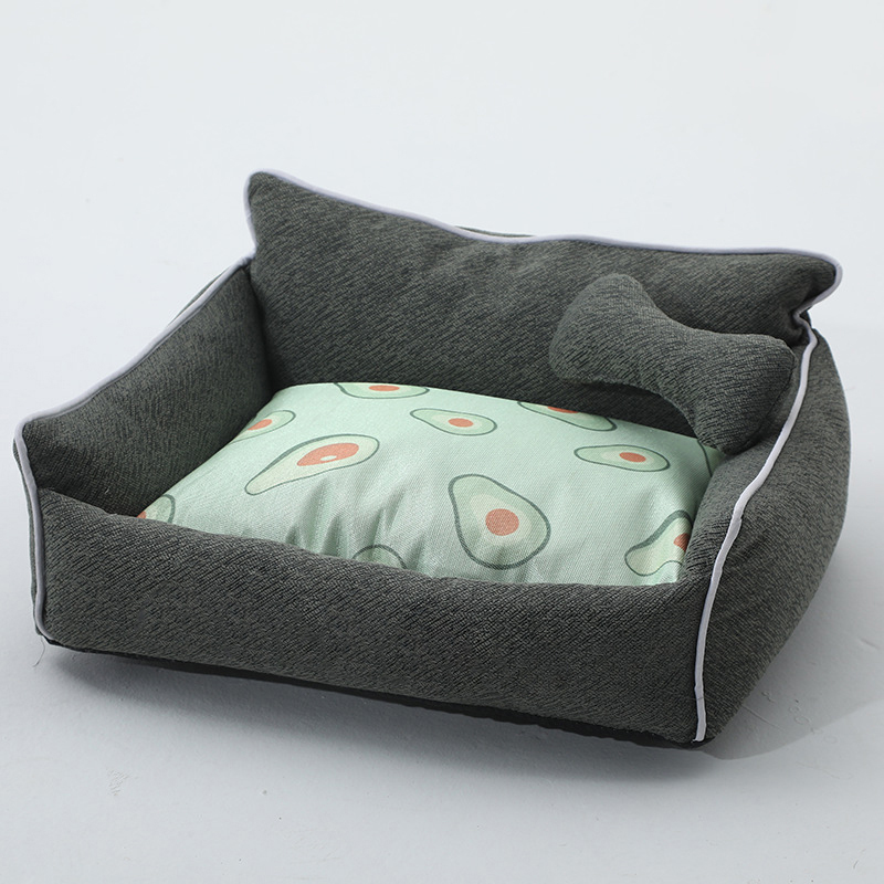 Vintage Pet Nest Rectangle Puppy Cat Bed 1