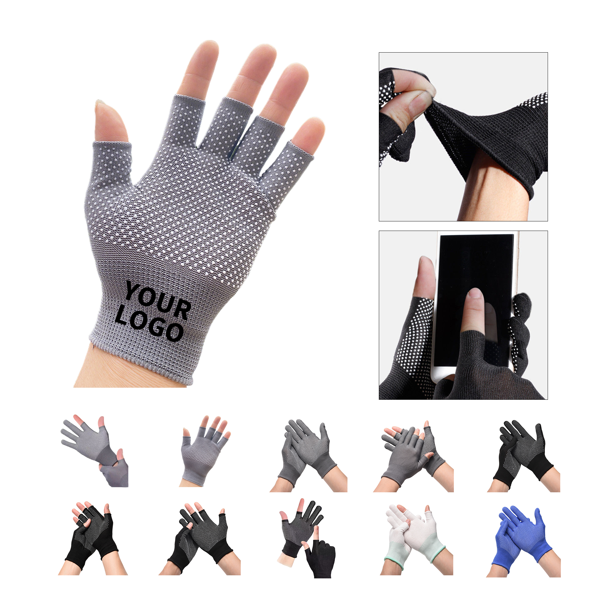 Touchscreen Utility Glove With Grip Dots 11