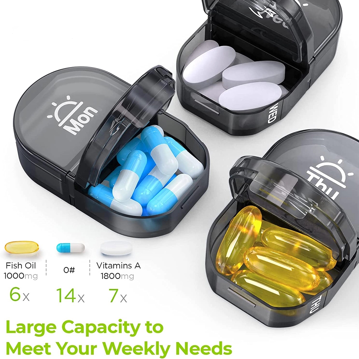 Canvas Bag Weekly Pill Organizer 3