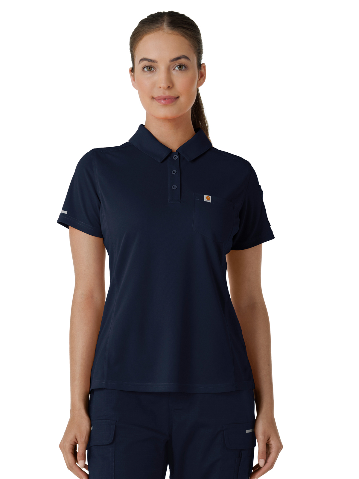 Carhartt Scrubs - Women's Three-Pocket Lightweight Short Sleeve Polo Scrub Top
