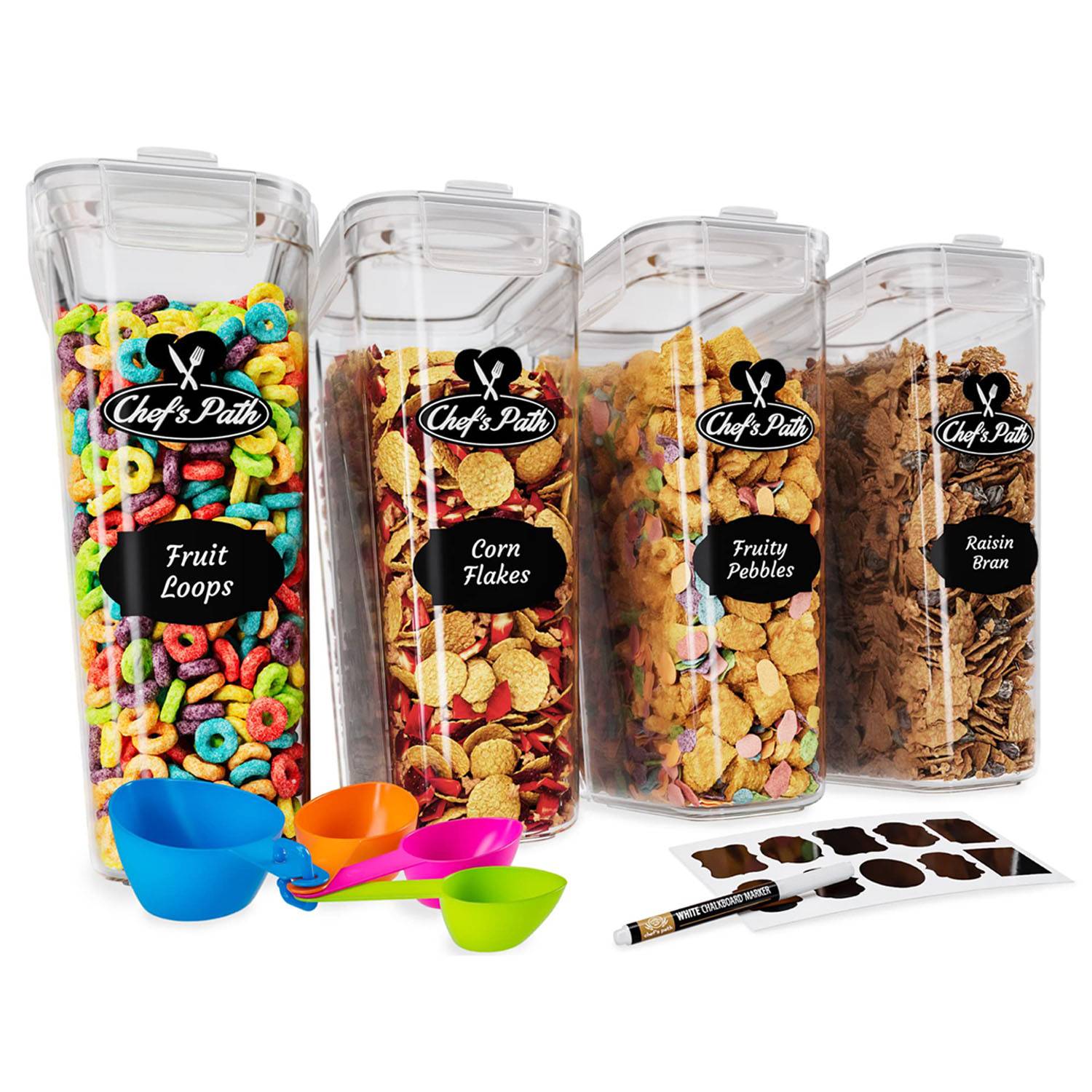 4 Pack 4L Airtight Plastic Food Storage Container Set 3