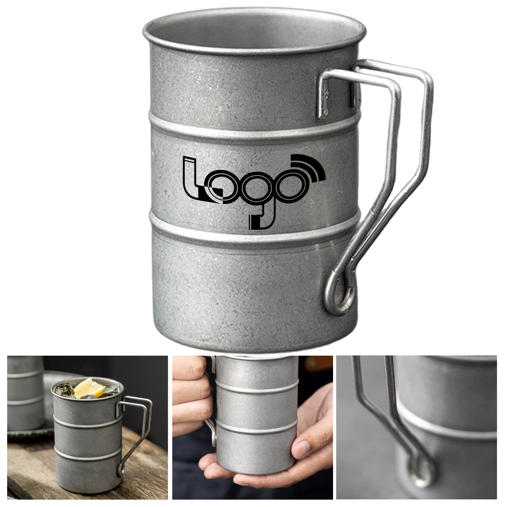 Vintage-Style Durable Stainless Steel Camping Mug 2