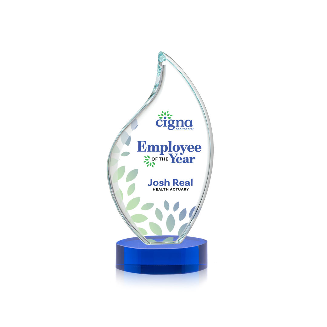 Odessy Flame VividPrint™ Award on Alberton Base - Blue 10