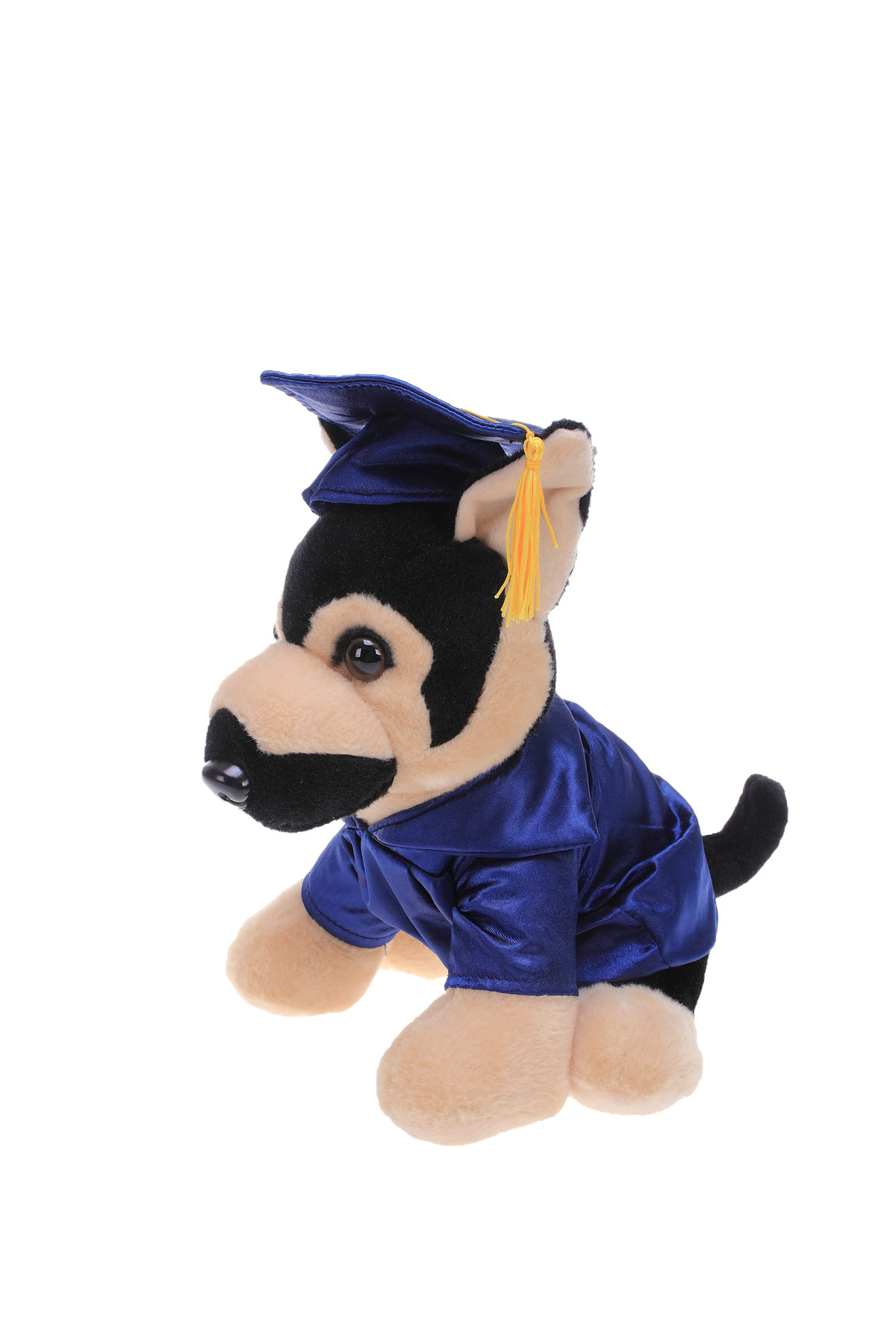 Soft Plush Sitting German Shepard with Graduation Cap & Gown 8