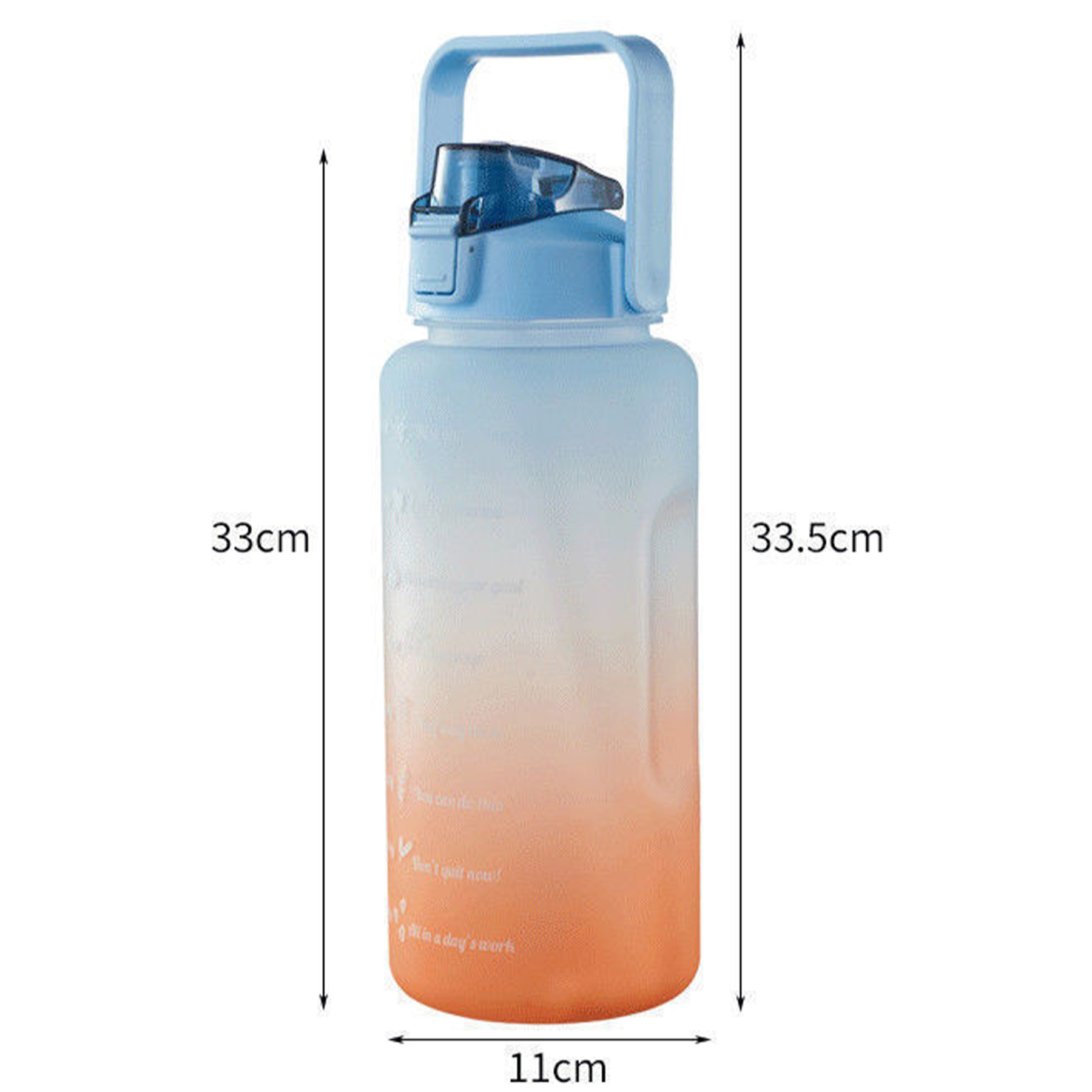 2000ml Motivational Water Bottle 3