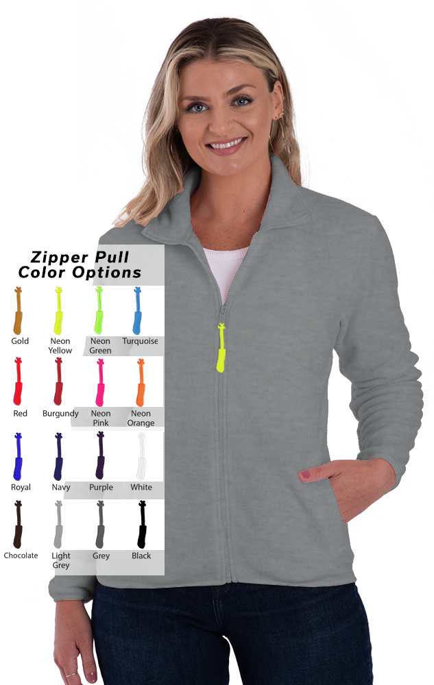 Custom Zipper Pull Polar Fleece Jacket 5